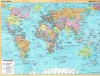 Krāsaina pasaules karte ar valstīm